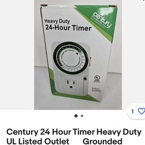 CENTURY Heavy duty 24 hr timer. 4 timer & one dual outlet digital timer
